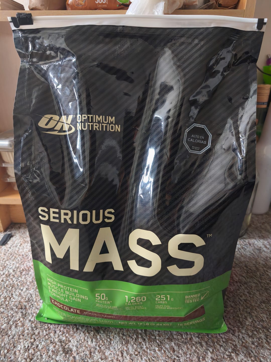 Customer photo review of Optimum Nutrition Serious Mass Ganador de Masa 12 Lb