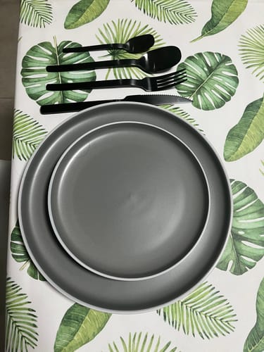 Customer photo review of Plato Postre Sakura De Porcelana Grey 20 cm