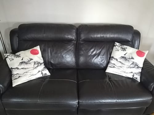 Customer photo review of Housse de Coussin Japonais - Le Pêcheur