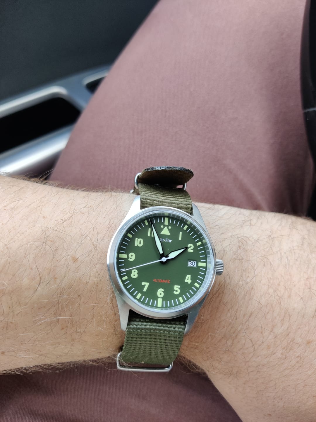 Customer photo review of Far-Far Automatisk Pilotklokke Grønn