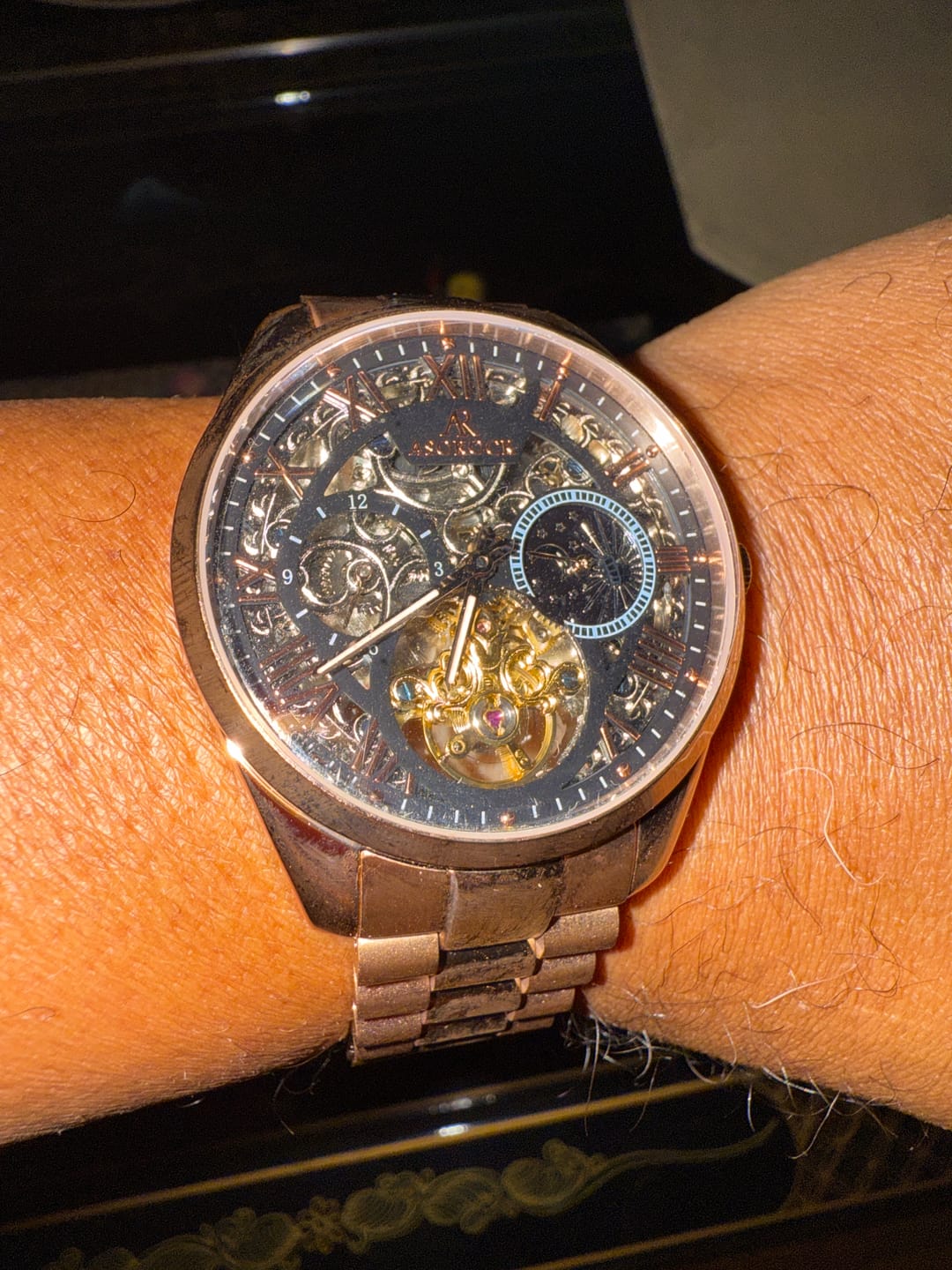 Customer photo review of Rosegold/Black Villa Automatic Tourbillon