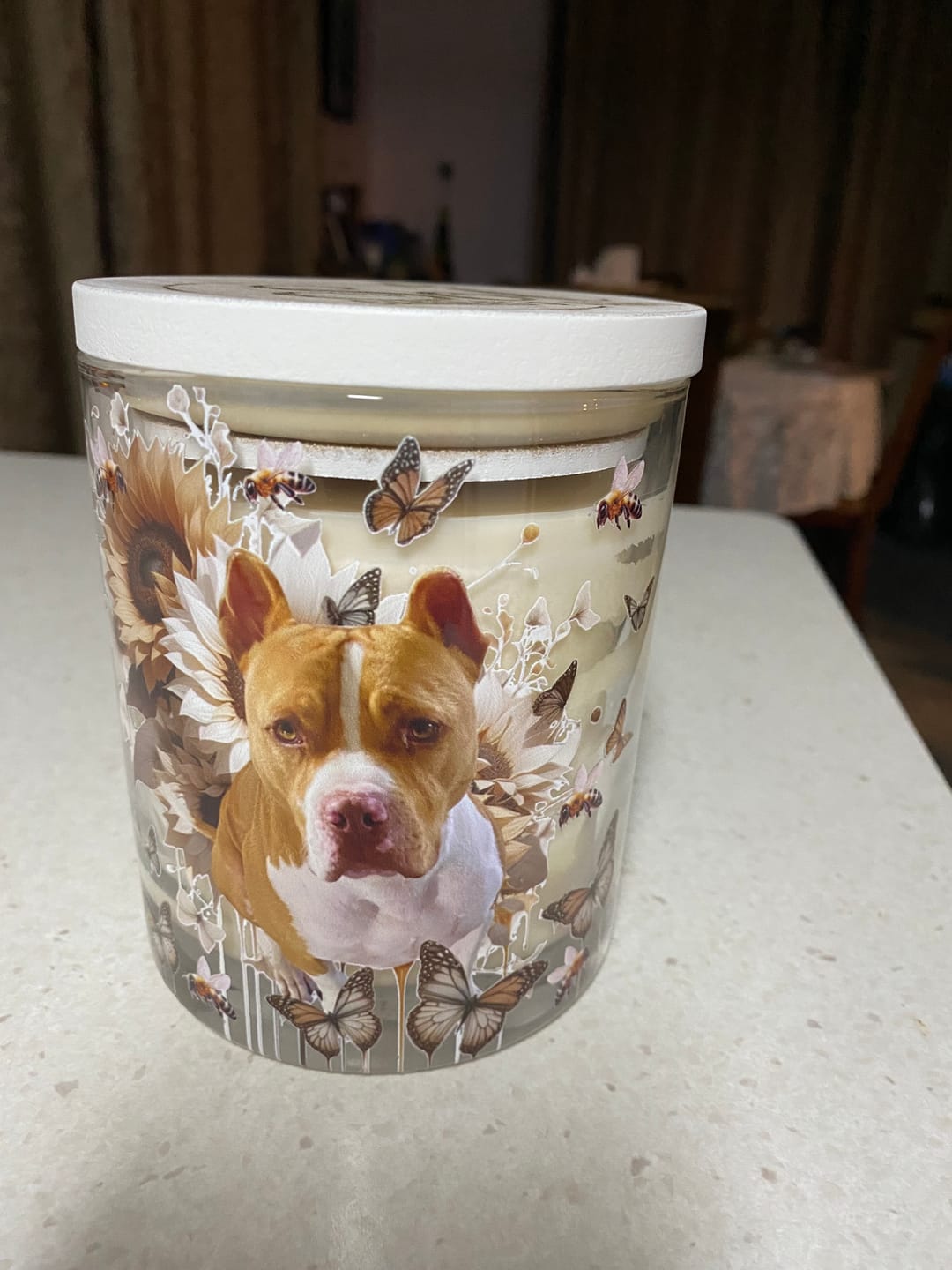 Customer photo review of Your Own Image Personalised Xlarge Candle
