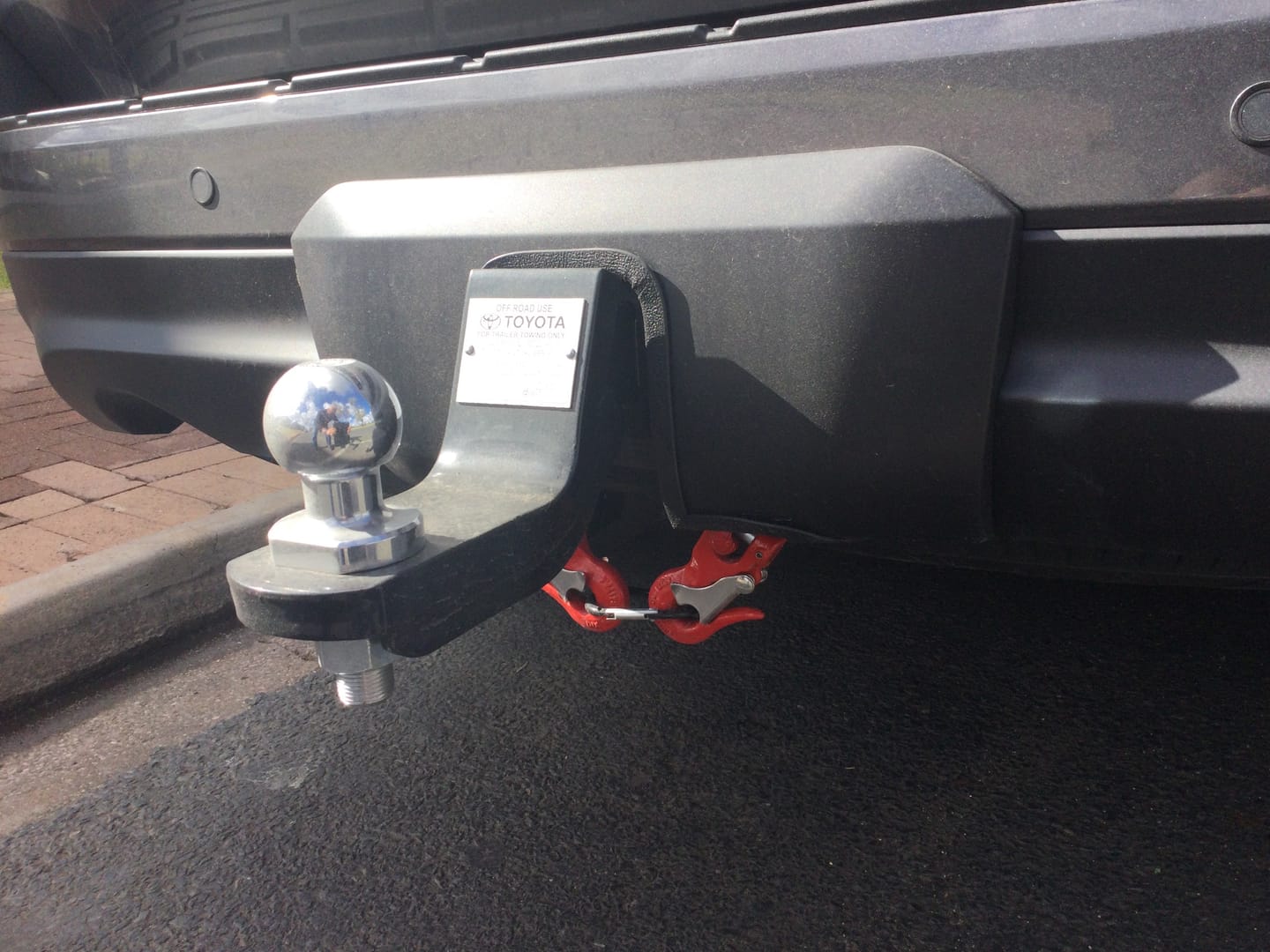 Customer photo review of Tow Bar Cover Cut Out Service for 300 Series Landcruisers