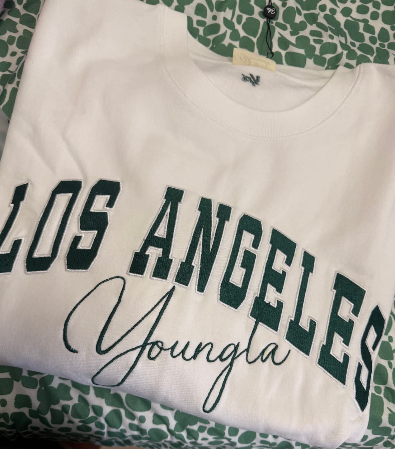 Customer photo review of W563 Varsity Crewneck