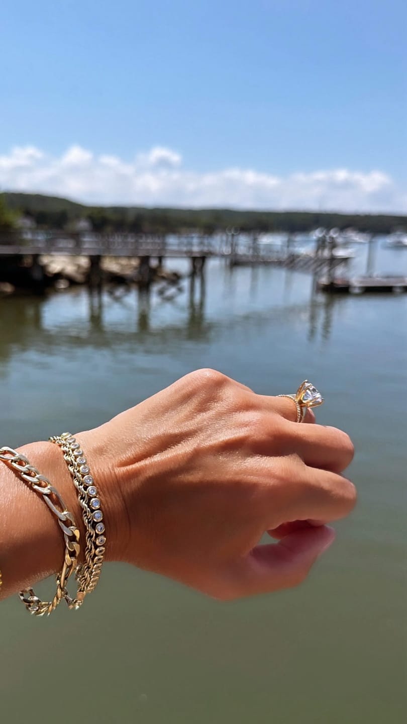 Customer photo review of Classic Bezel Tennis Bracelet