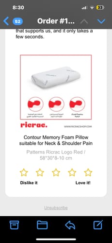 Customer photo review of Contour Memory Foam Pillow suitable for Neck & Shoulder Pain