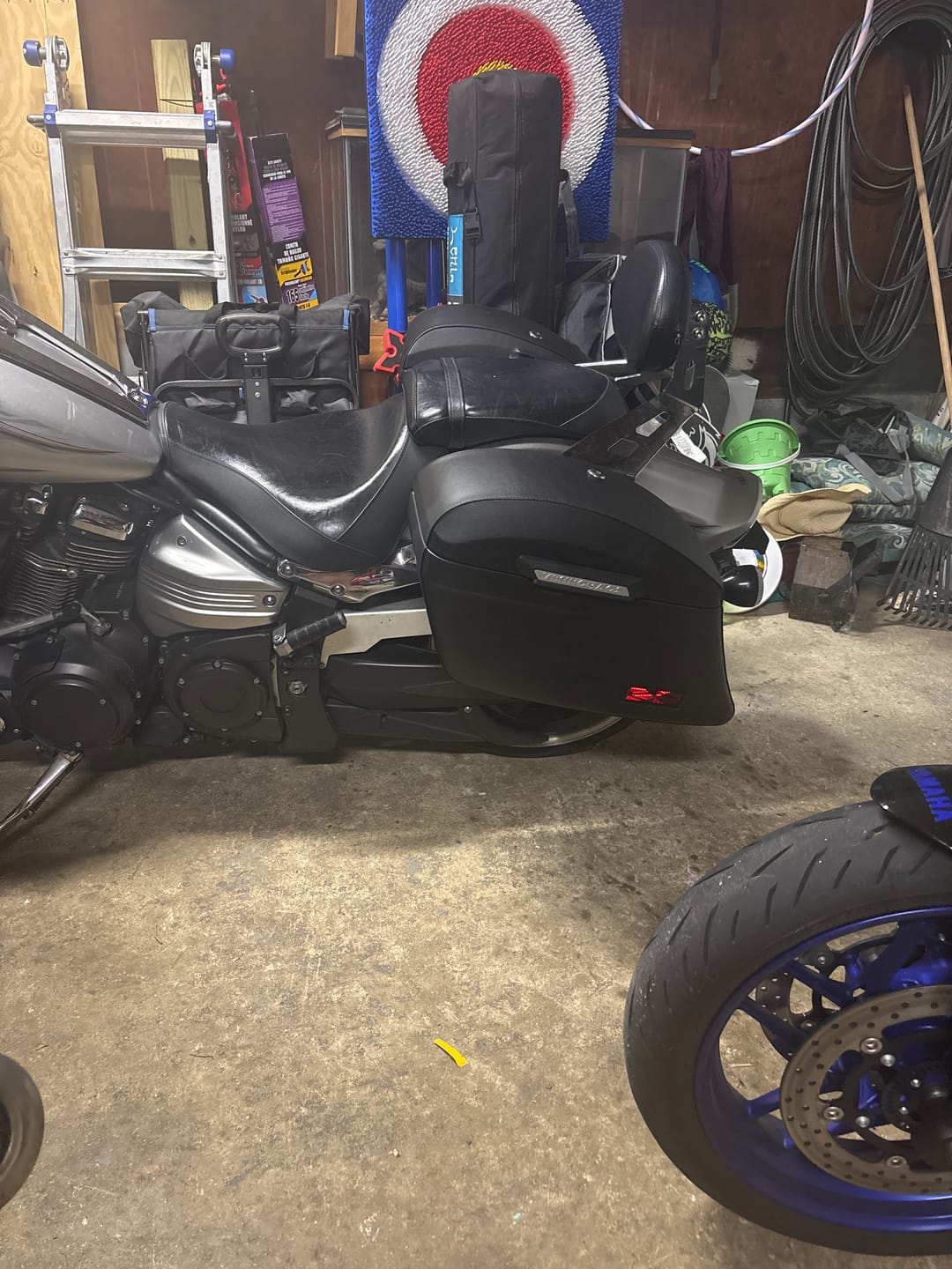 Customer photo review of 44L - Lamellar Stallion Extra Large Yamaha Raider Leather Covered Motorcycle Hard Saddlebags