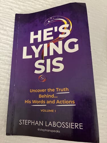 Customer photo review of He's Lying Sis (Paperback)