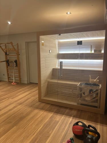 Customer photo review of 4-6 Person Traditional Sauna - 6kw Harvia Heater