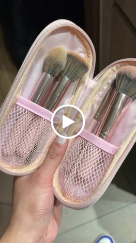 Customer video review of KIT DE BROCHAS PINK TRAVEL X6