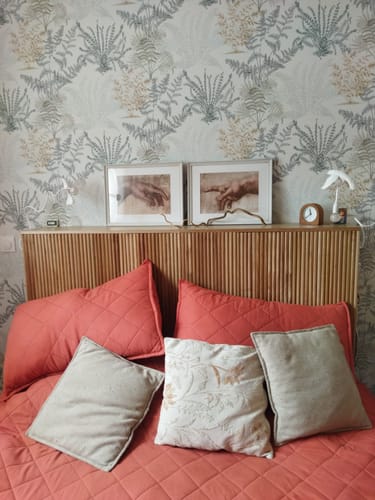 Customer photo review of ESLOV - Tête de lit 160 en bois massif avec rangements