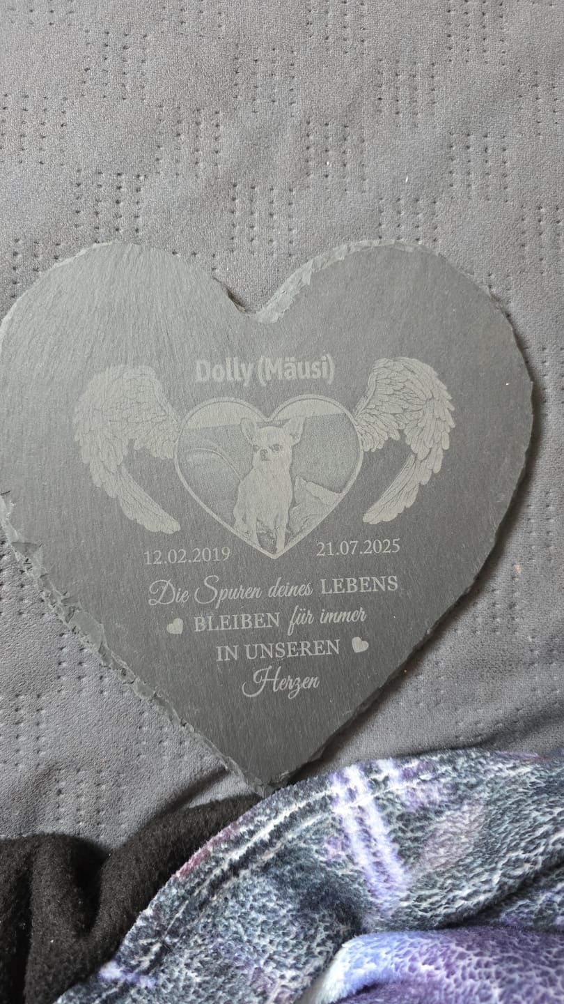 Customer photo review of Für immer - Individuelles Schieferherz