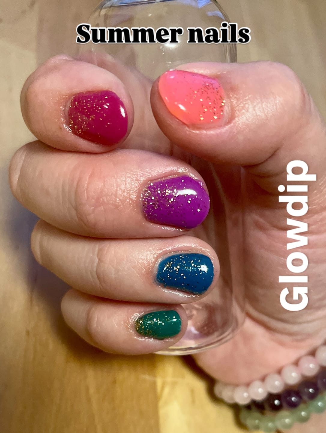 Customer photo review of Champagne Gold Dipping Powder