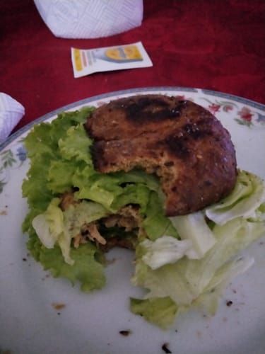 Customer photo review of Hamburger vegano ai funghi