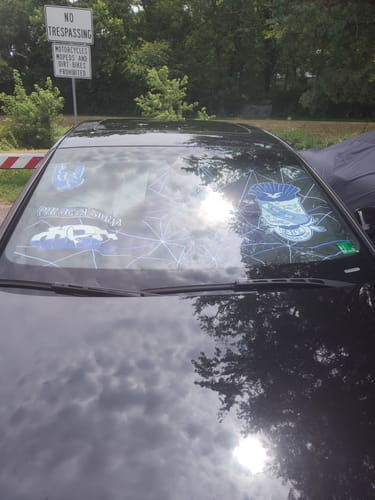 Customer photo review of Fraternity Sun Shades - Hand Sign Phi Beta Sigma