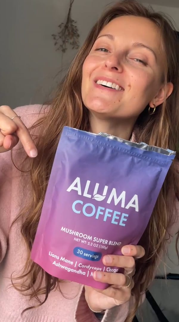Customer photo review of ALUMA Mushroom Coffee