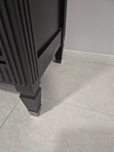 Customer photo review of Square Felt Silicone Chair Leg Protectors | Extra-Durable Chair Floor Protectors
