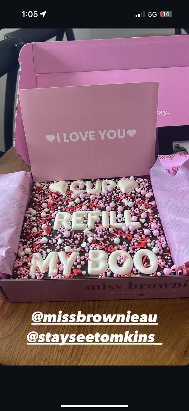 Customer photo review of Mini Custom Love Brownie