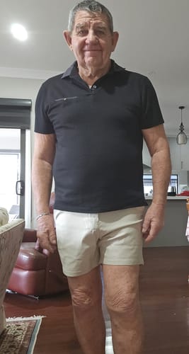 Customer photo review of Ultra-Stretch 7" Chino Shorts - White