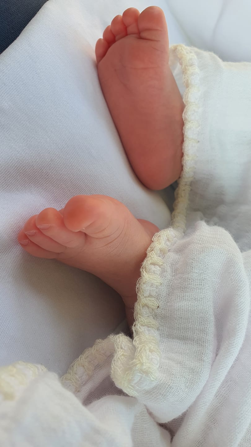 Customer photo review of Bebek Müslin Bezi Örtü Organik Pamuk Beyaz 75 cm