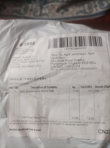 Customer photo review of NAD+ Nicotinamide Riboside