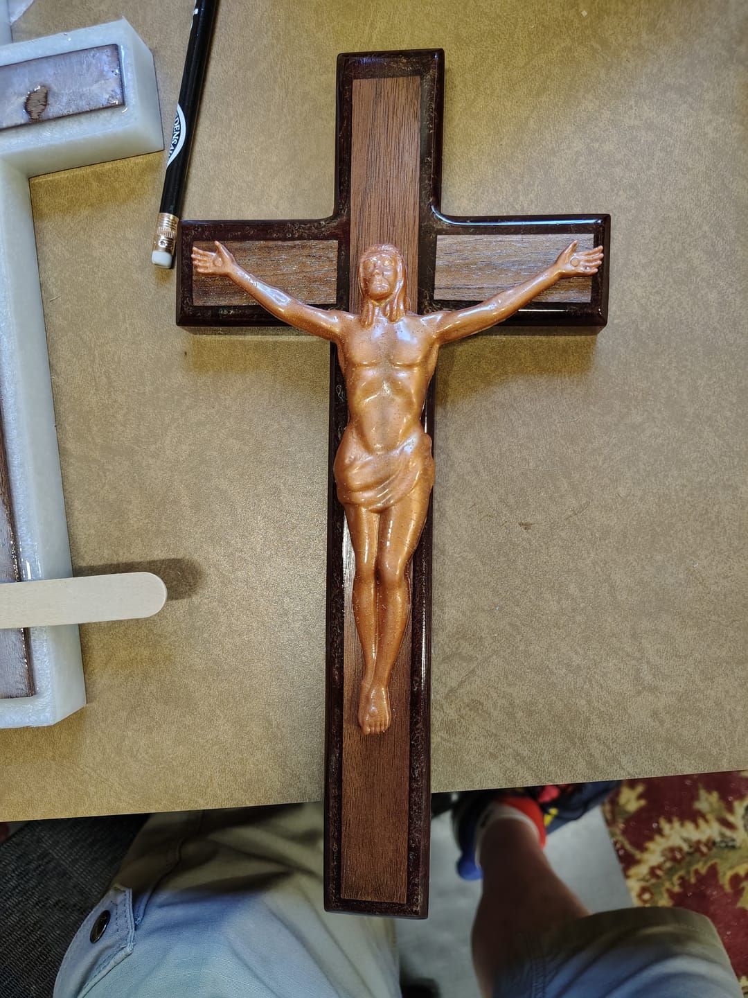 Customer photo review of 6.7x5.6x0.6" Jesus Corpus Silicone Mold