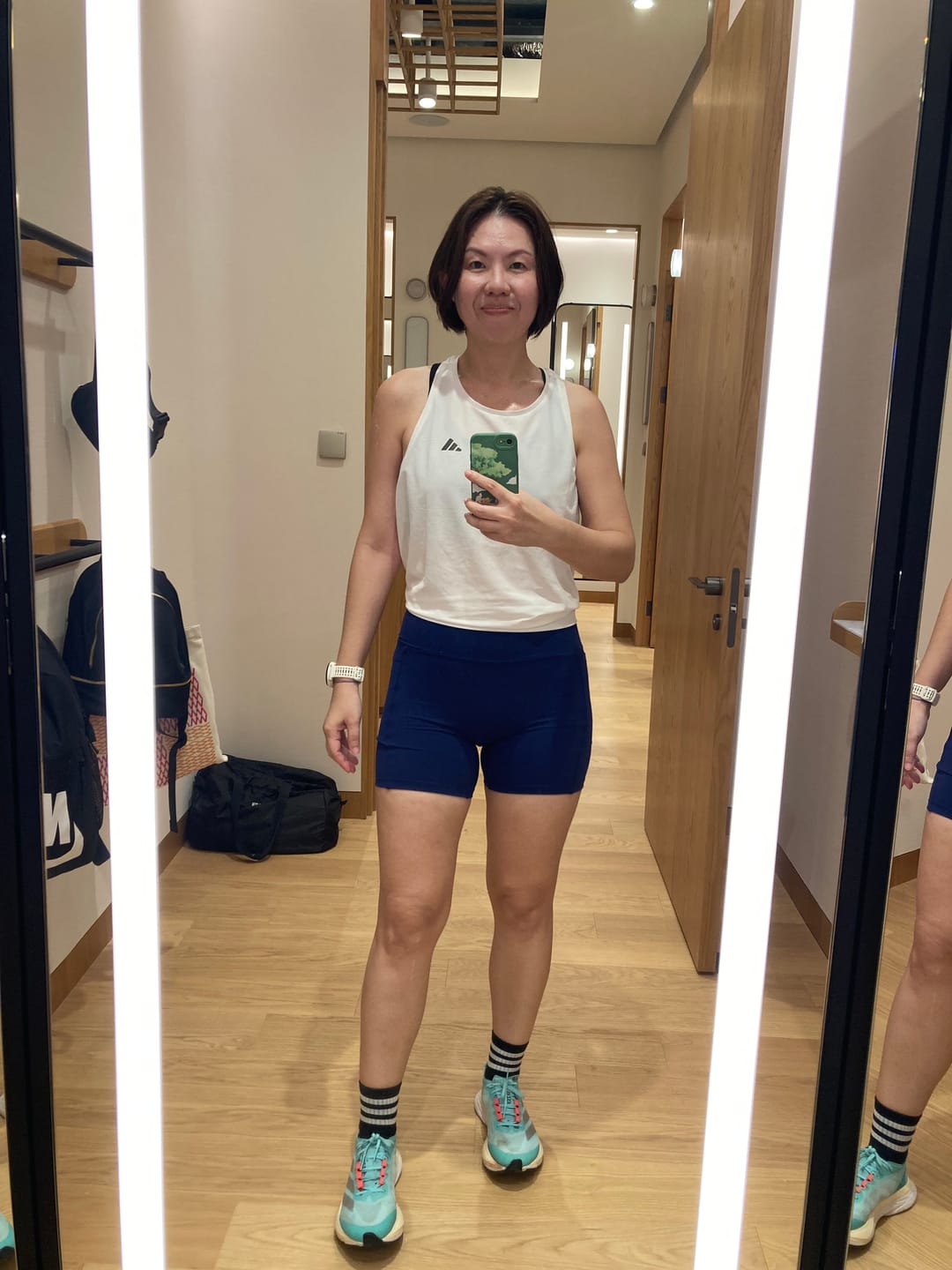 Customer photo review of Rise & Move 5'' Pocket Shorts