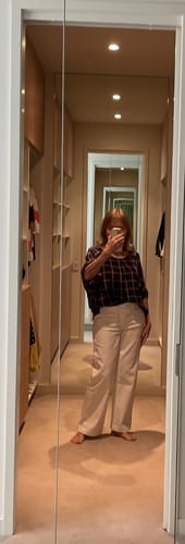 Customer photo review of Carpenter Stretch Wide Leg Pull On Denim Jean - Ivory