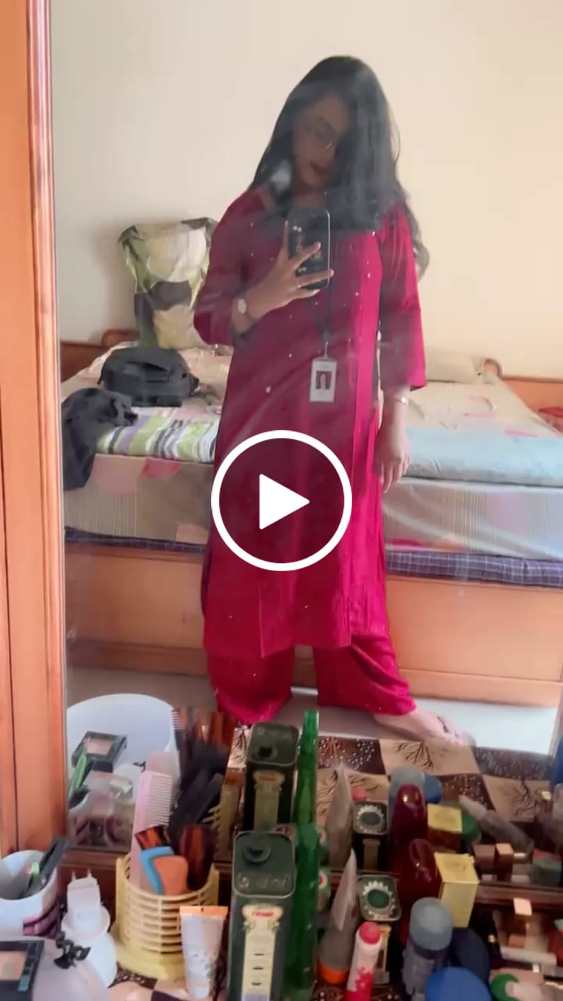Customer video review of Maroon 2 piece Rayon Mukaish set