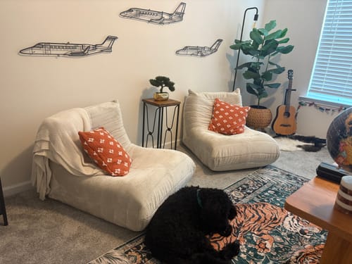 Customer photo review of Your Custom Aircraft Silhouette Metal Wall Art