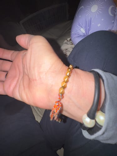 Customer photo review of Tibetan Bracelet of Fortune