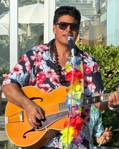 Customer photo review of Chemise en coton hawaïen tropical à fleurs