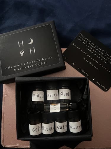 Customer photo review of The Mini Otherworldly Collection 7 Scents + Discount Code