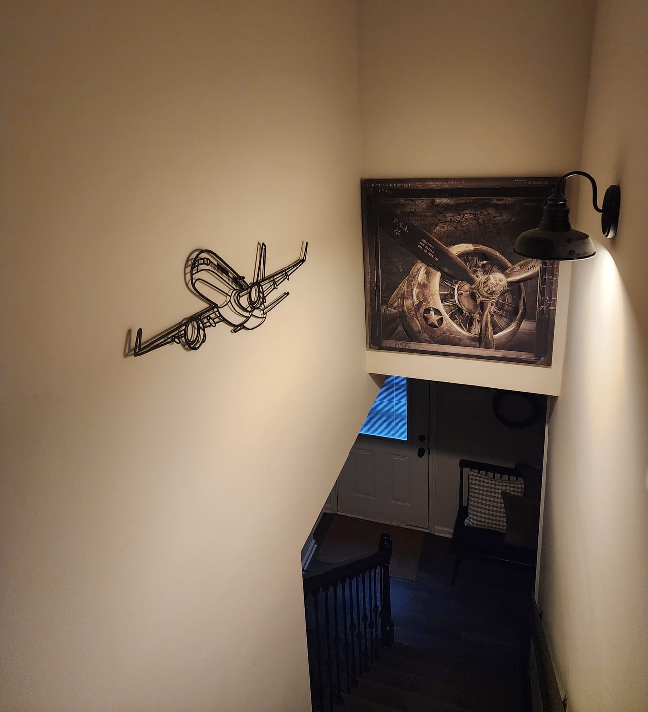 Customer photo review of 757-200 Angle Metal Aircraft Wall Art - NCP0011