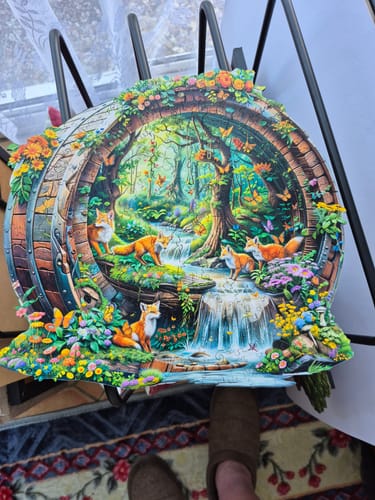 Customer photo review of Happy foxes-1 Wooden Jigsaw Puzzle