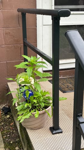 Customer photo review of Flat Brackets (2 Middle Rail + 2 Top Rail) + METAL Post Covers
