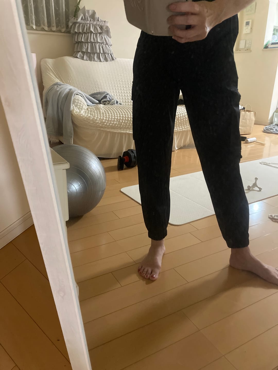 Customer photo review of ZOMIGEN｜大きいポケット付き カーゴパンツ