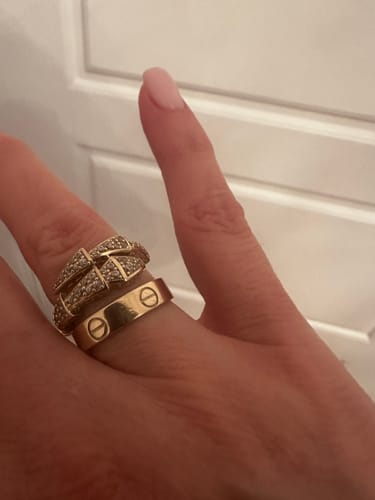 Customer photo review of 10k Snake Ring
