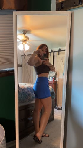 Customer photo review of Woman's Super High Waisted Shorts