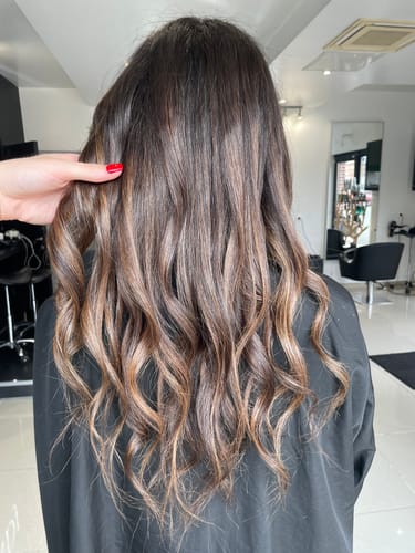 Customer photo review of Lissage Brésilien au Café Vert + Shampoing Clarifiant