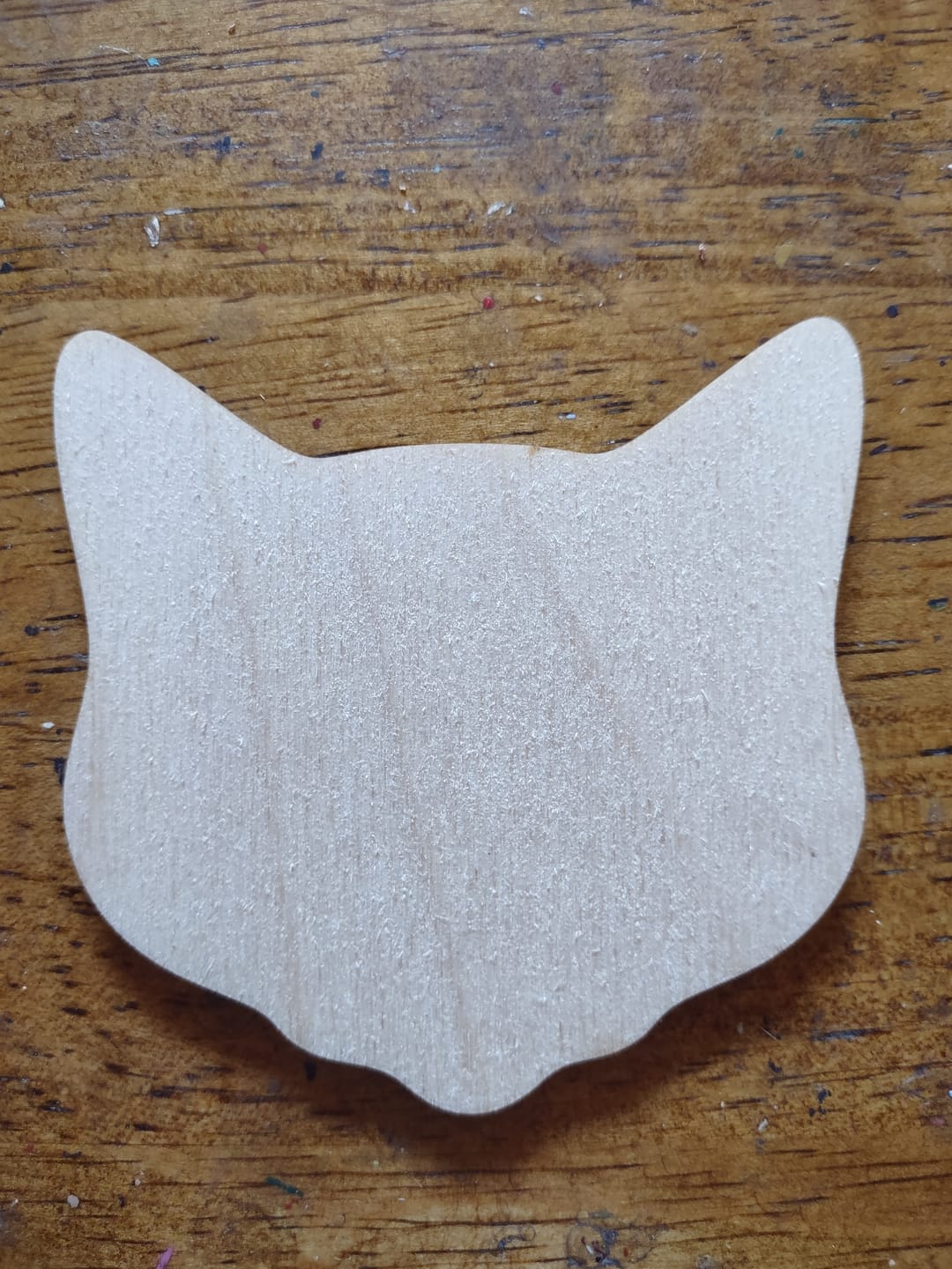 Customer photo review of Unfinished Wood Cat Head Shape - Animal - Pet - Craft - up to 46" DIY