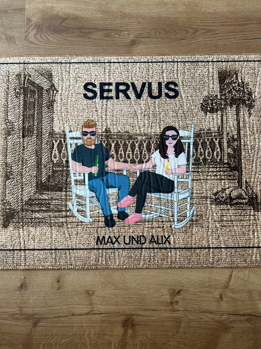 Customer photo review of Herzlich Willkommen - Paar-Fußmatte