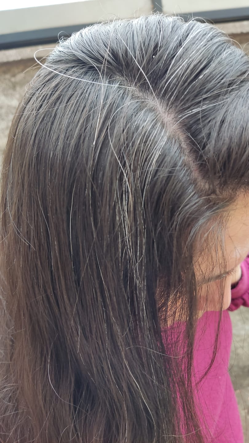 Customer photo review of Tinte 100% Natural Hamsa Herbal (Tono Castaño)