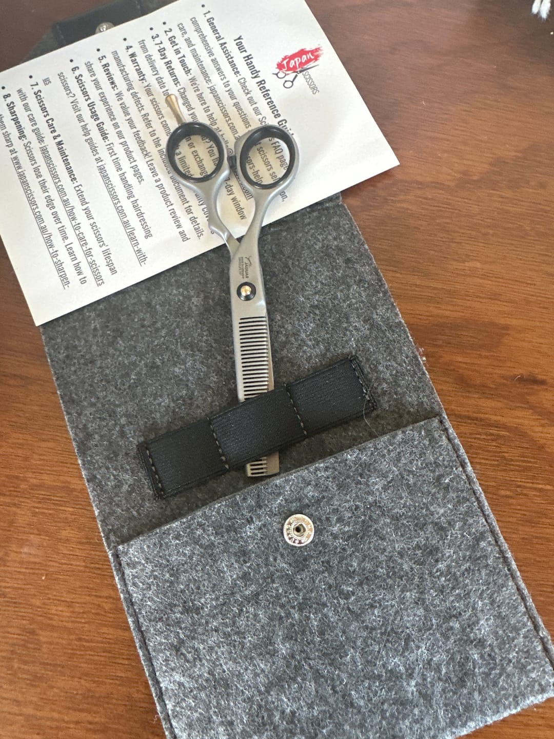 Customer photo review of Jaguar Pre-Style Relax 40 Left-Handed Thinning Shears
