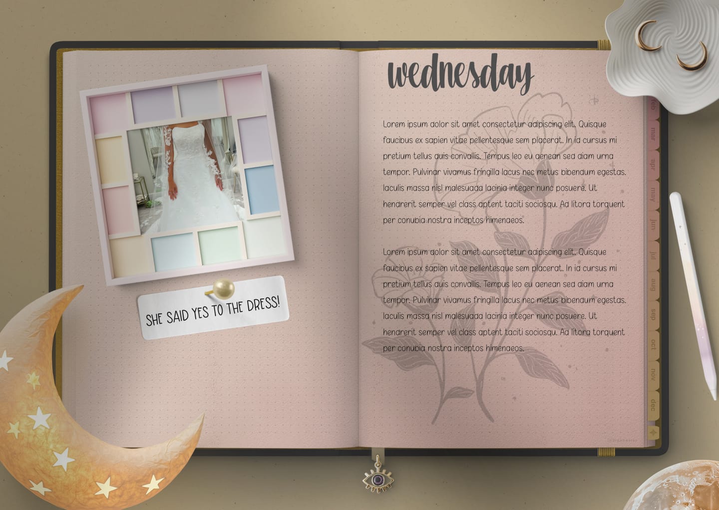 Customer photo review of Digital Bullet Journal - Lunar Blush