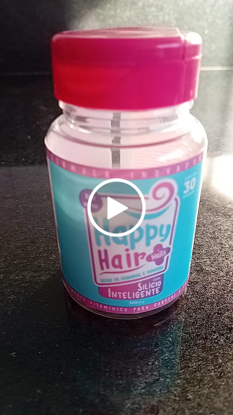 Customer video review of 1 Pote Happy Hair + 1 Pote Happy Hair Grátis (Total: 2 Potes)