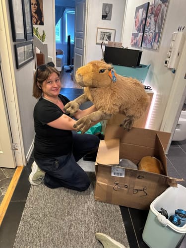 Customer photo review of Capybara Stor Bamse 76 cm | Wild Republic Eco Cuddlekins