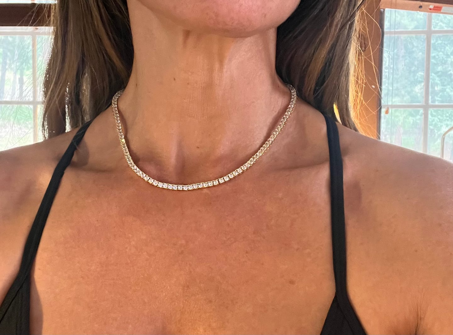 Customer photo review of 3mm Tennis Chain - Gold