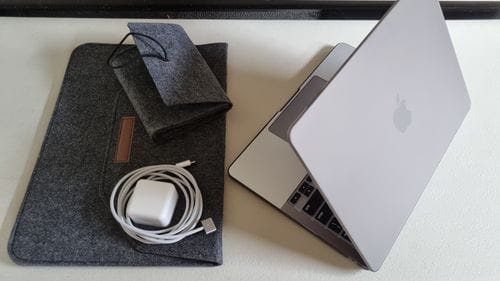 Customer photo review of Bundle 3: Case + Keyboard Protector + Dust Plugs + Wrist Guard + Laptop Sleeve