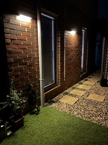 Customer photo review of Solar Wall Light with Motion Sensor